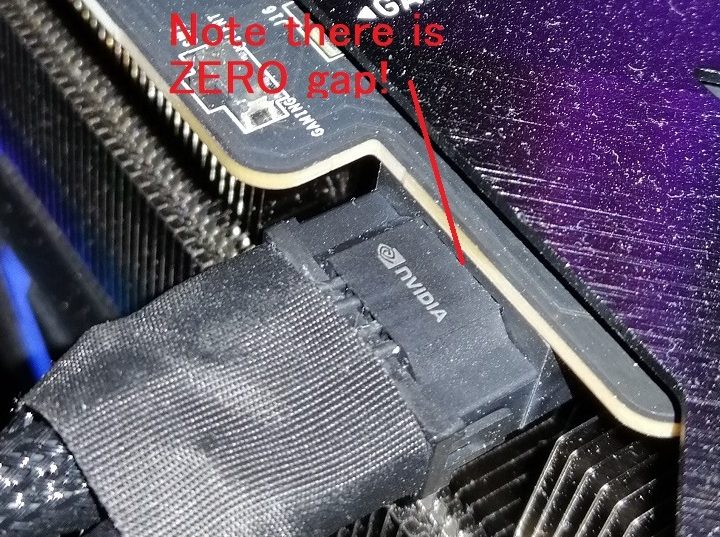 An Nvidia RTX 4090 with a properly seated power connector.