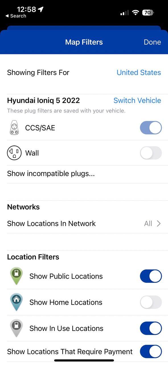 PlugShare Filter