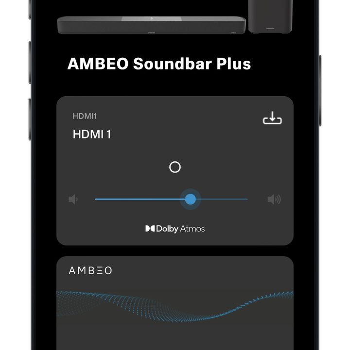 Home screen: Sennheiser Smart Control app.