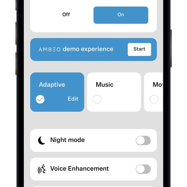 Sound modes: Sennheiser Smart Control app.