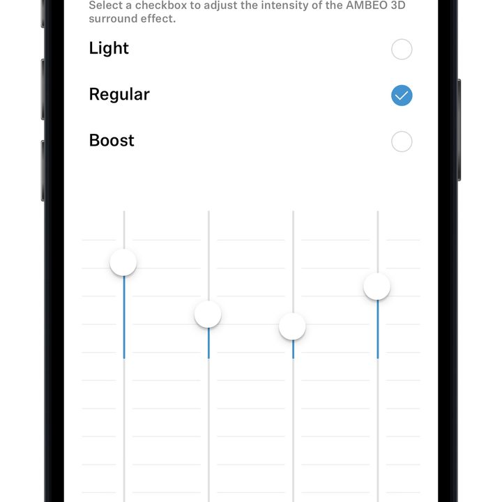 Ambeo/EQ settings: Sennheiser Smart Control app.