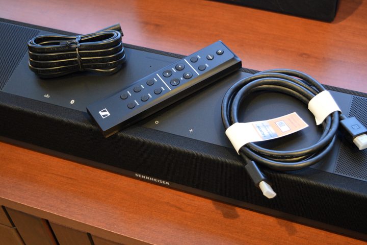 Accessories: Sennheiser Ambeo Soundbar Plus.