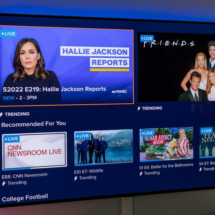 Sling TV streaming app.