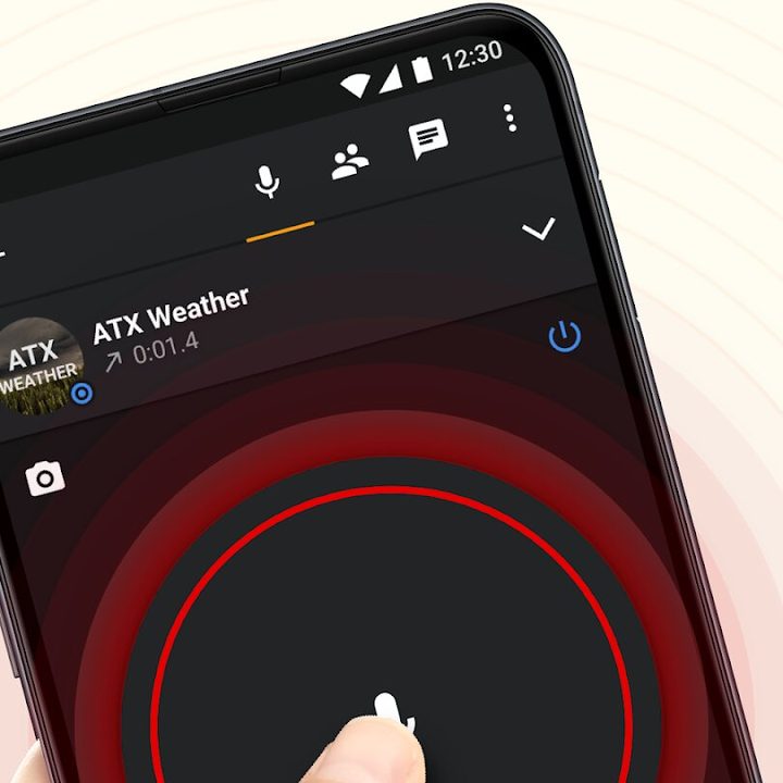 Zello Walkie Talkie app button.