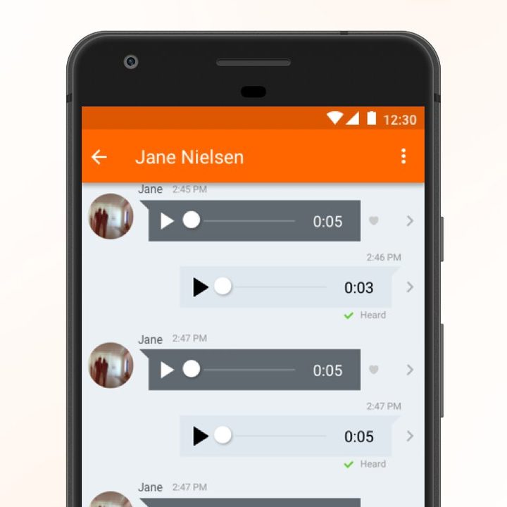 Voxer audio files.