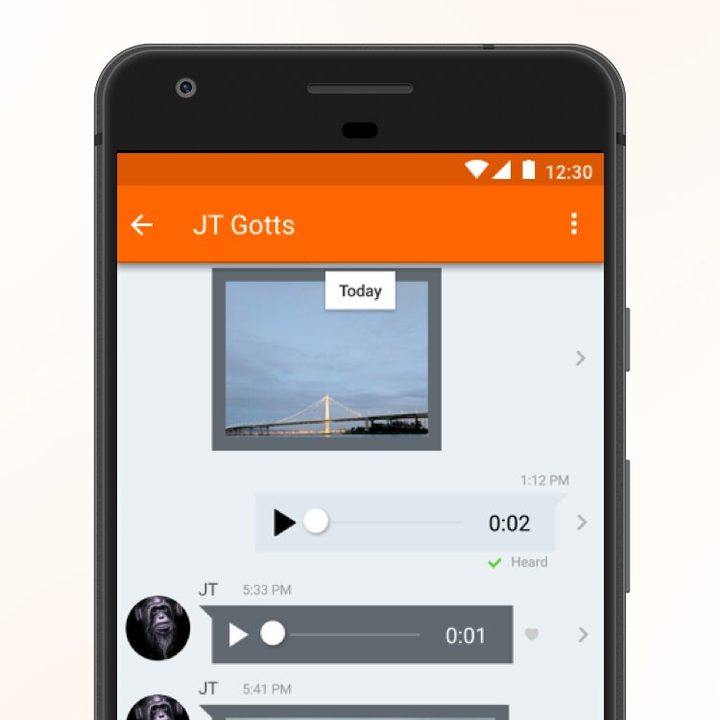 Voxer file sharing.