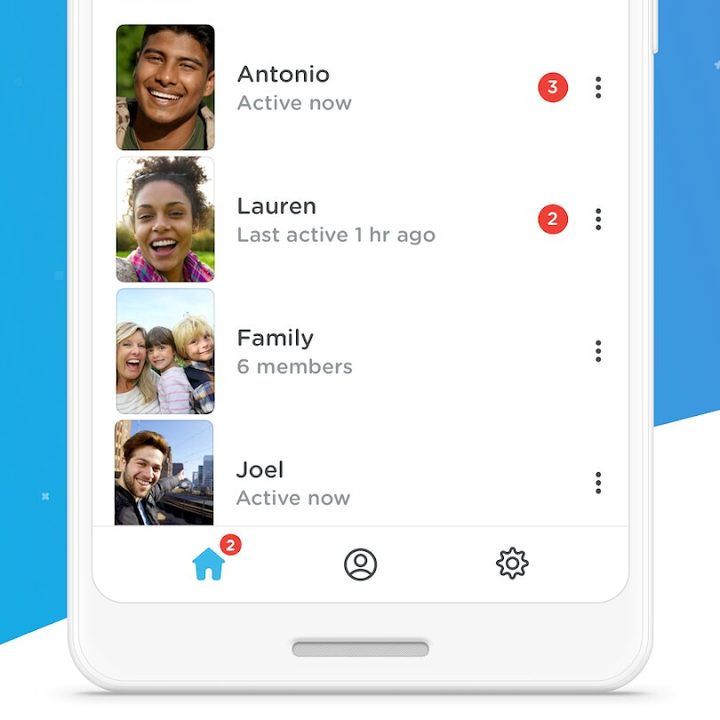Marco Polo app chat options.
