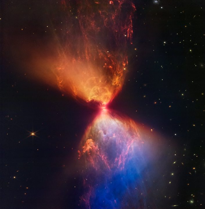 The protostar L1527, shown in this image from the NASA/ESA/CSA James Webb Space Telescope.