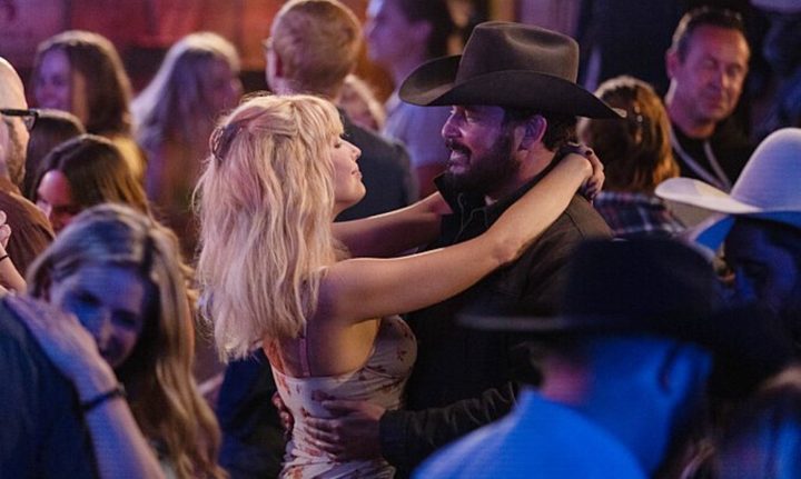 Beth dances with her husband in Yellowstone.