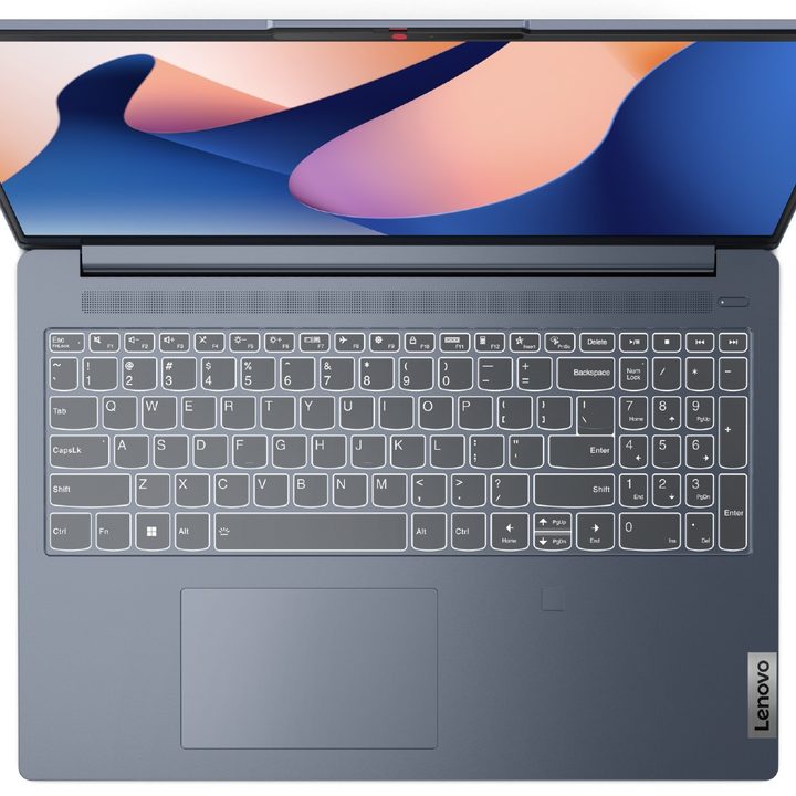 The keyboard of the IdeaPad Slim 5i Gen 8 against on a white background.