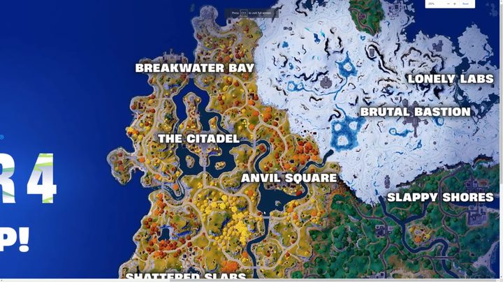 The new Fortnite map.