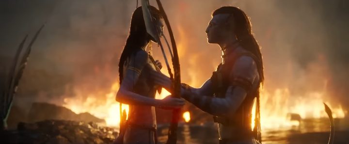 Jake and Neytiri in "Avatar: The Way of Water."