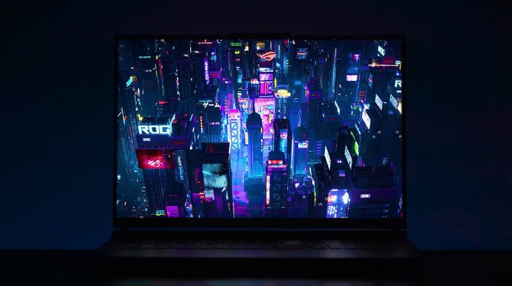 A new ROG laptop teased by Asus for its CES 2023 show. The laptop supposedly has an 18-inch display.