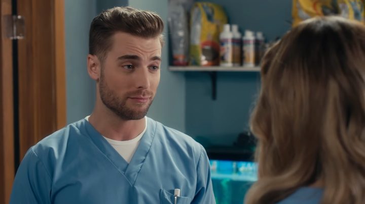 Ted smiling at Alexis in "Schitt's Creek."