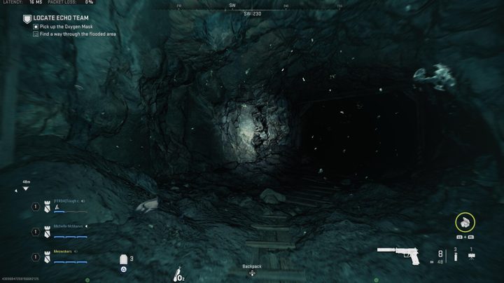 Swimming through Raid in Modern Warfare II.