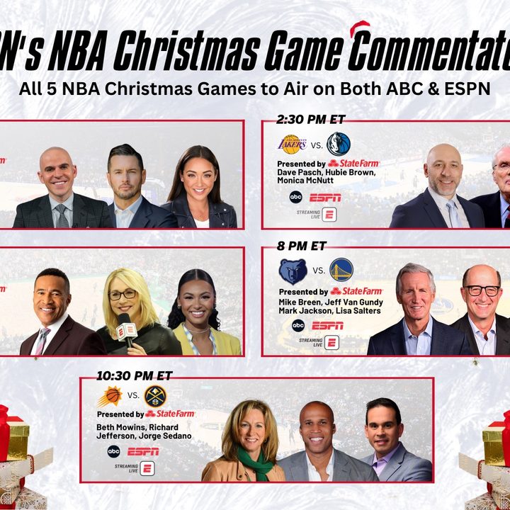 Logo of the announcers for NBA Christmas Day 2022.
