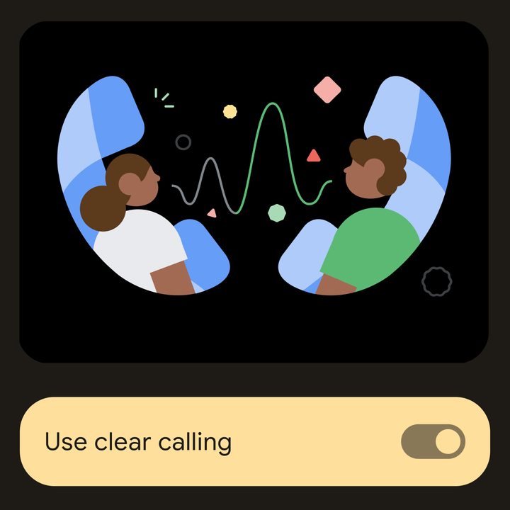 Clear Calling screenshot on a Google Pixel phone.