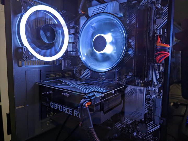 CyberPowerPC Motherboard and GPU.