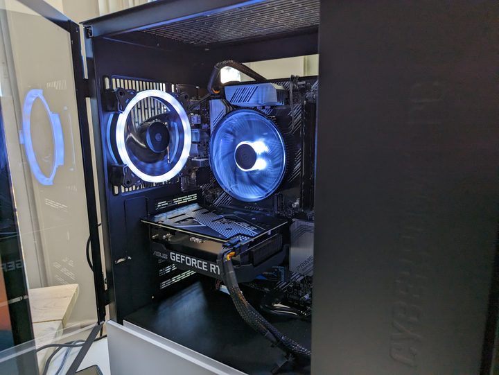 CyberPowerPC view of innards RTX 3060.