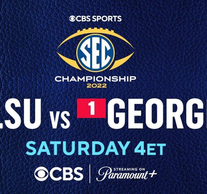 Poster for LSU vs Georgia in the SEC Championship game.