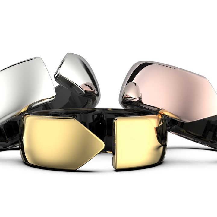 Renders of the Movano Evie smart ring.