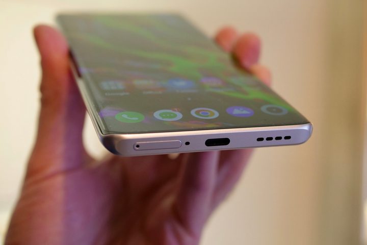 The charging port on the Realme 10 Pro Plus.