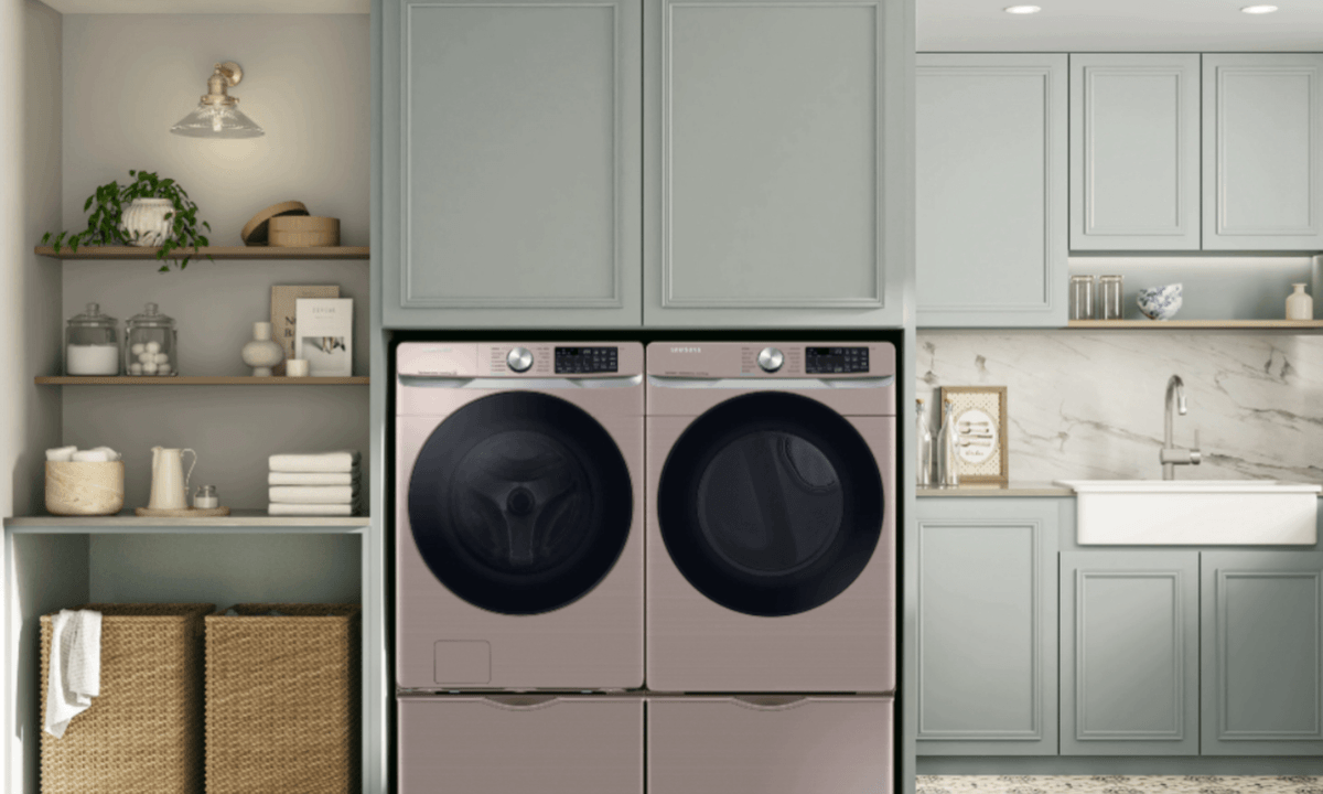 Samsung Washer and Dryer in a house.