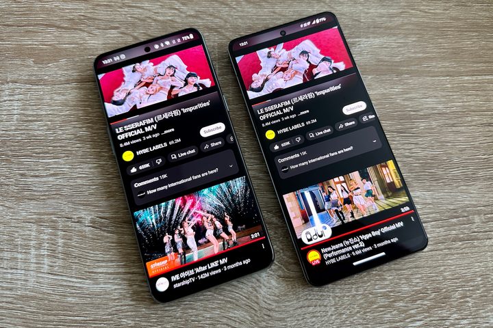 YouTube video test on the OnePlus 10T and Iqoo 11.