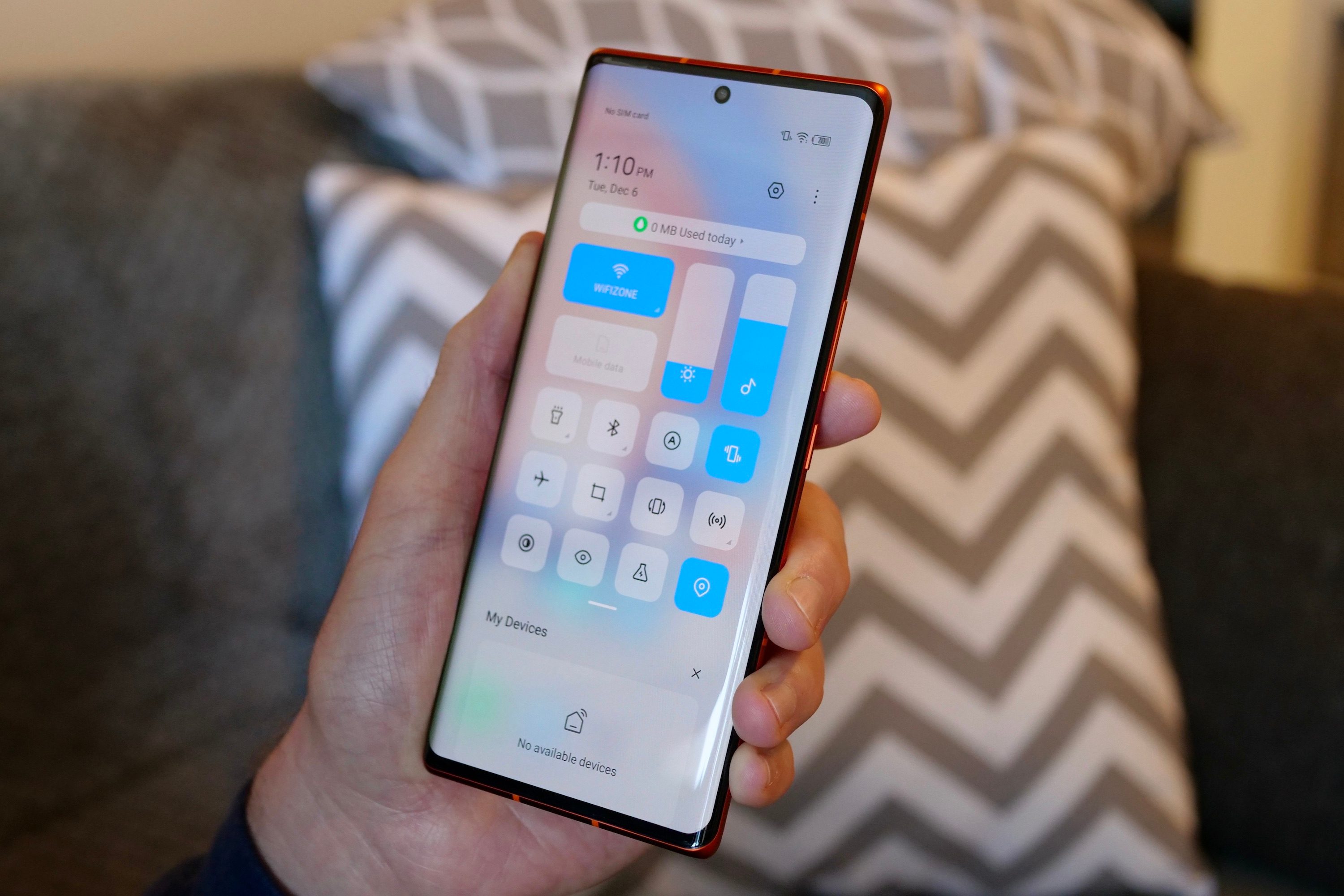 The shortcut menu on the Tecno Phantom X2 Pro.