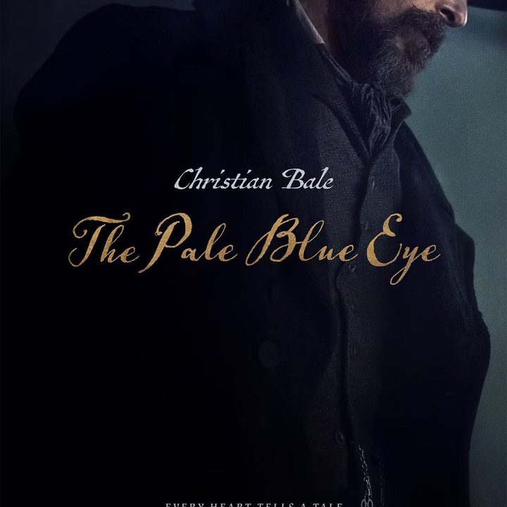 Christian Bale stands on the poster of The Pale Blue Eye.