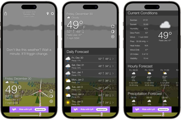 What the Forecast weather app for iPhone.