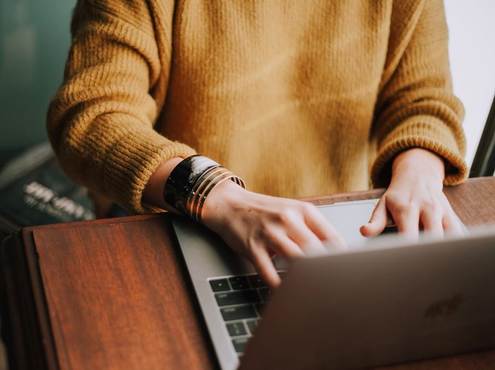 Working on computer lifestyle image