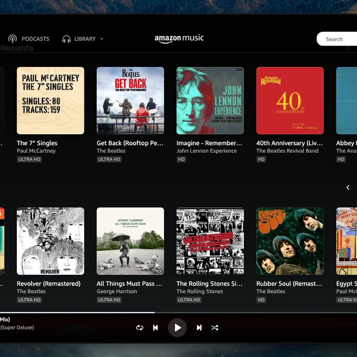 Amazon Music desktop app.