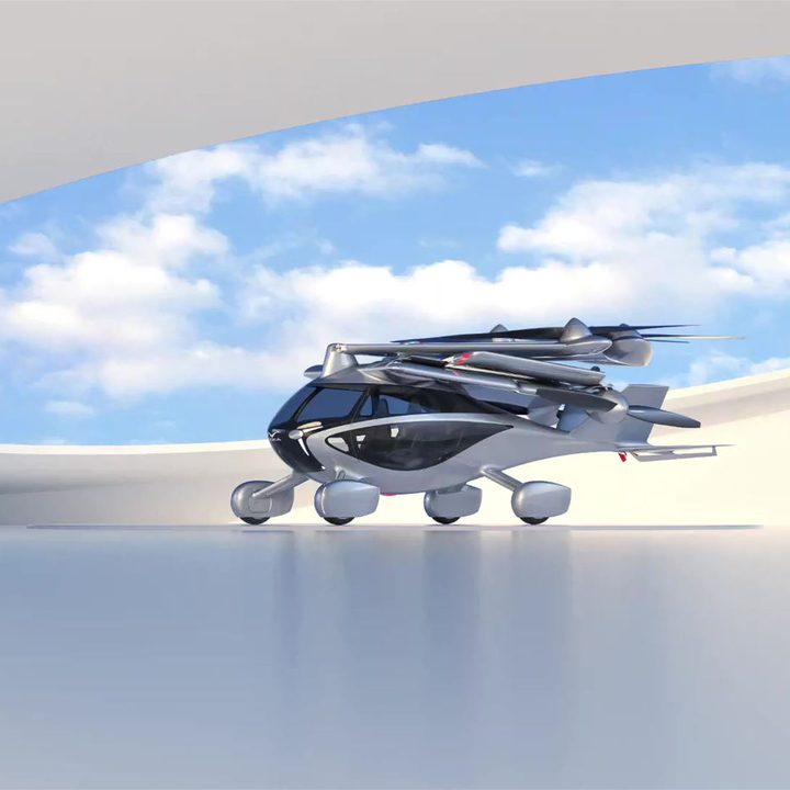 The futuristic Aska eVTOL quadcopter will take off and land vertically, like a drone.