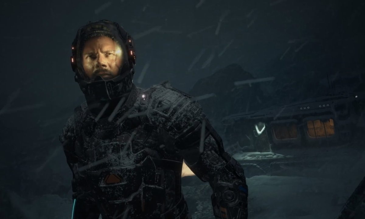 Jacob stands in the snow