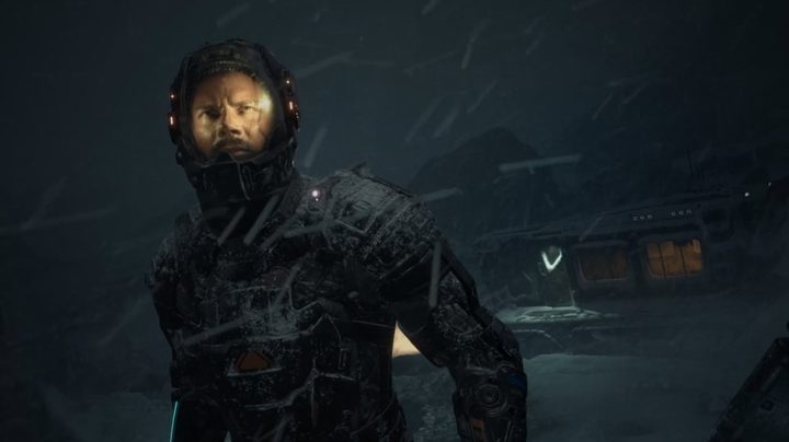 Jacob stands in the snow