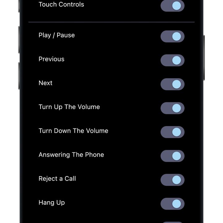 Campfire Audio Orbit iOS app controls screen.