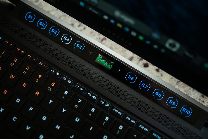 Screen on the Corsair Voyager a1600 Stream Deck.