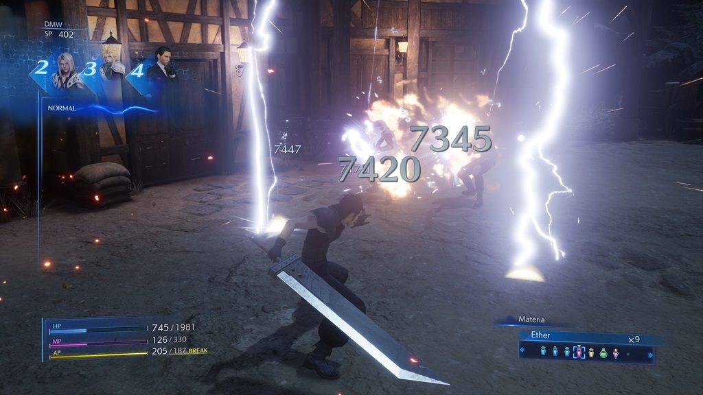 Zack calls down lightning against a foe.