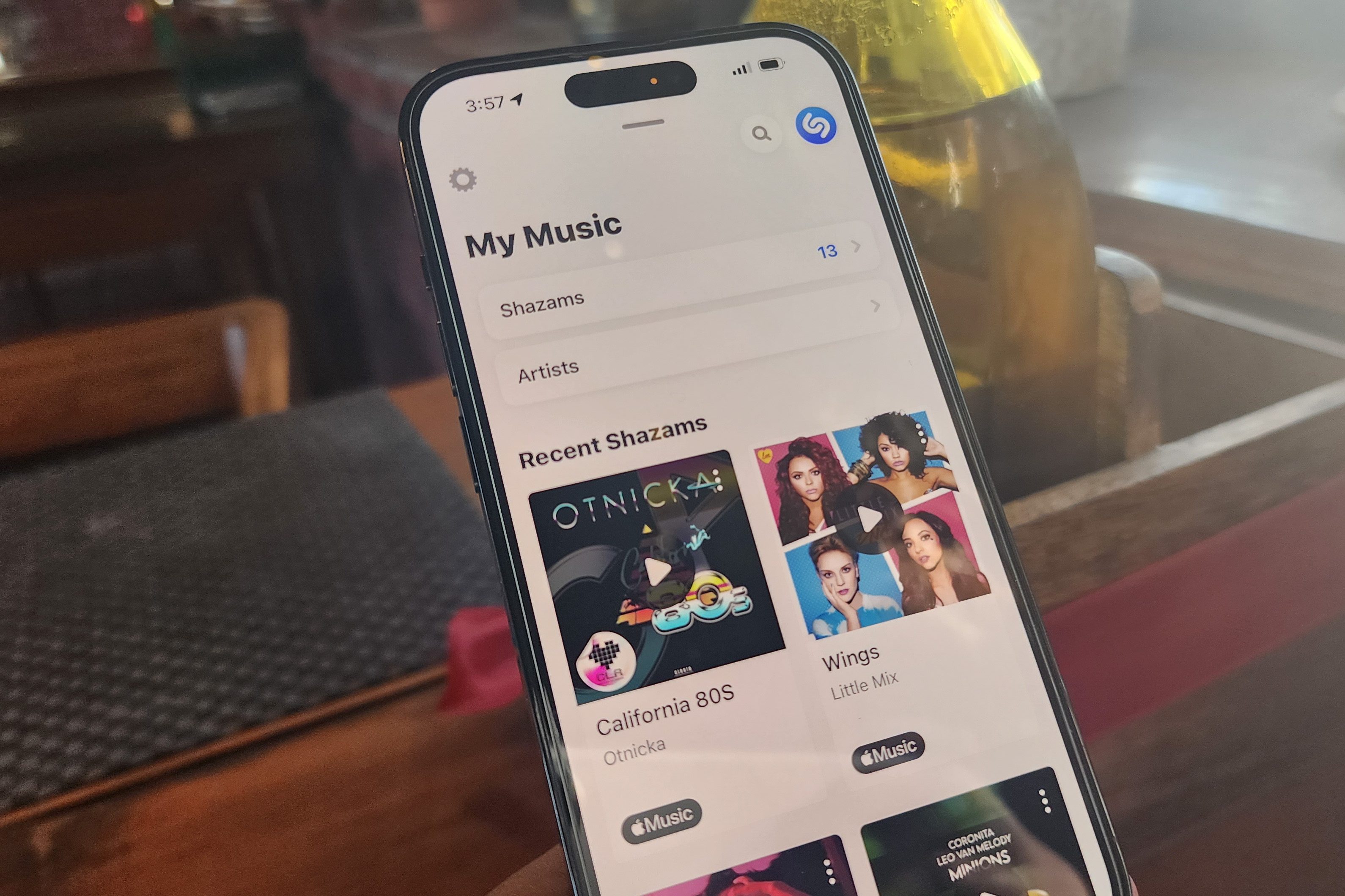 My Music section in the Shazam library.
