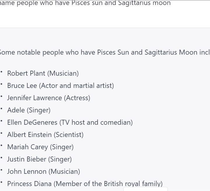 GPTChat notable people astrology interpretation.