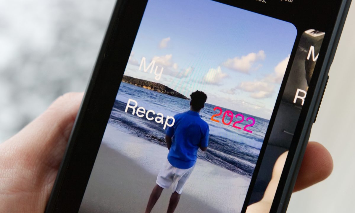 Instagram 2022 Recap Reel on an iPhone.