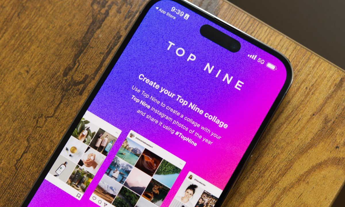 Instagram Top 9 app running on an iPhone.