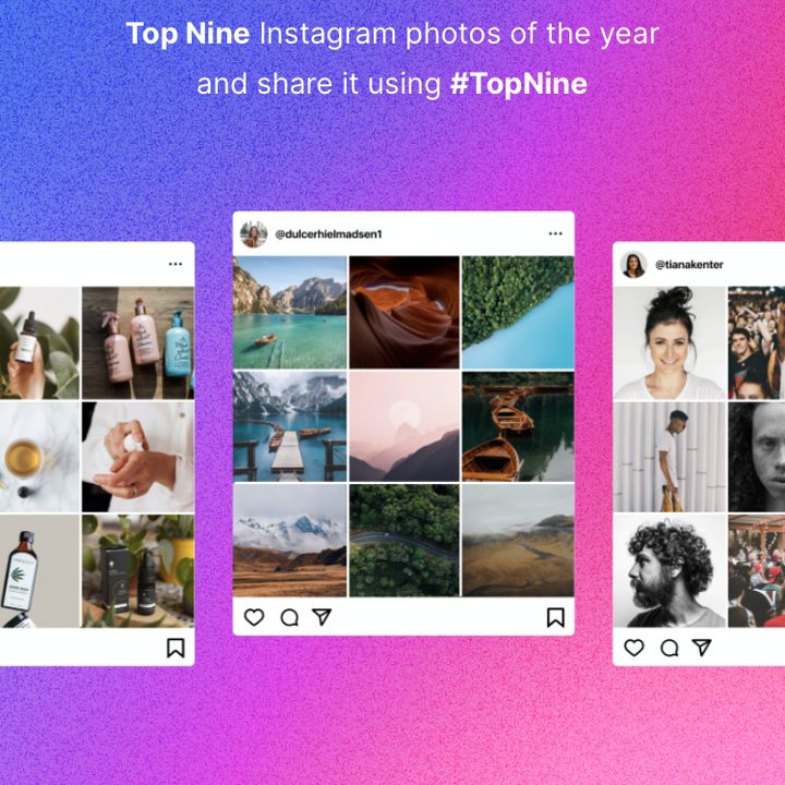 The main page for Top Nine, where you enter your username.