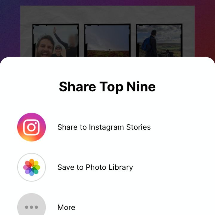 Sharing your Top Nine.