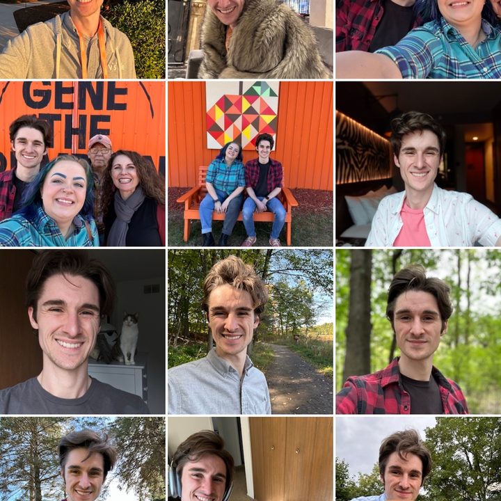 Selecting photos to upload to the Lensa app.