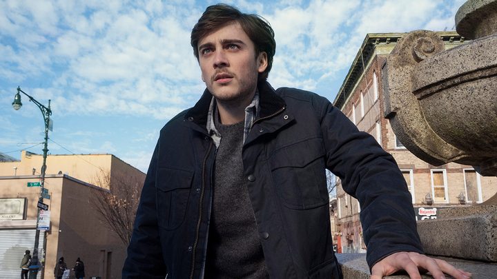Cal holding on to a ledge, looking stunned on Manifest.
