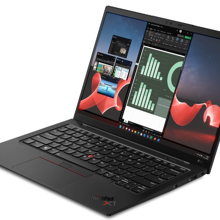 A press photo of the ThinkPad X1 Carbon Gen 11.