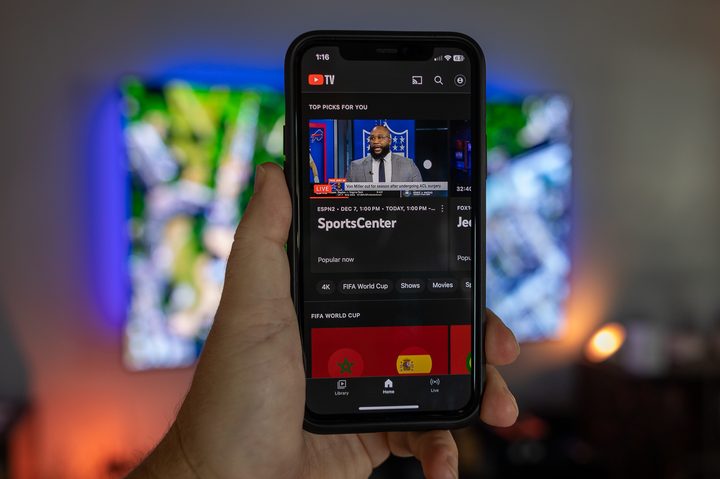 YouTube TV on iPhone..