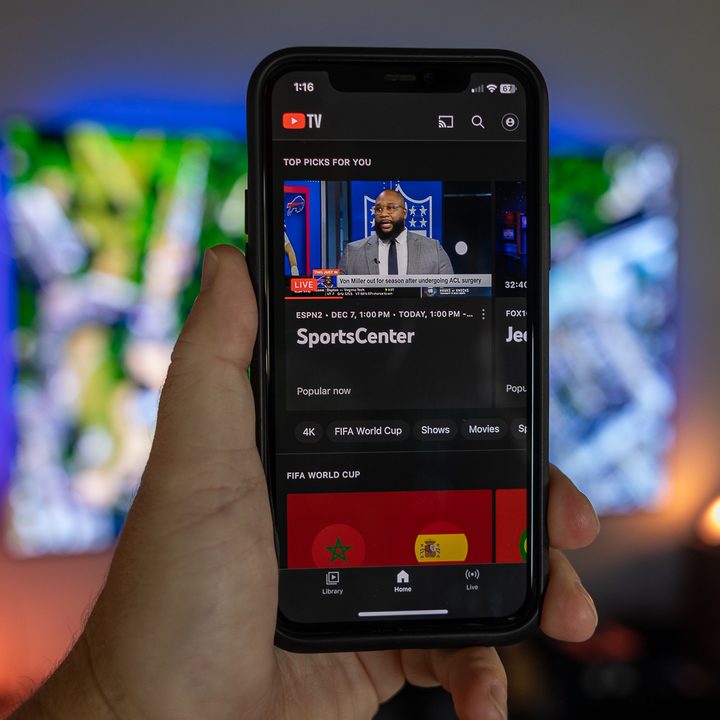 YouTube TV on iPhone..
